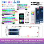 RGB-IC COB LED Strip with Tuya Wifi Controller 2.4G Remote Alexa Google Home Rainbow Color Addressable LED Tape 10m 20m 25m Kit