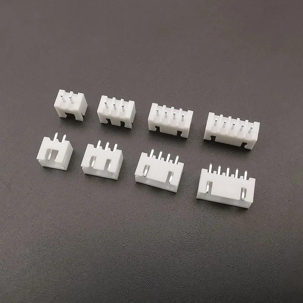 White JST XH2.54 Terminal Kit XH 2.54mm Pitch 2/3/4/5 Pin Male Plug and Female Socket Plastic Housing Shell Header Connector