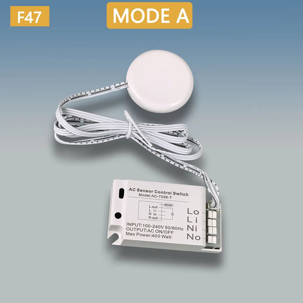 Hidden Touch Switch Penetrates 5cm Wood 400W AC110-220V for Cabinet Light Fan Appliance Invisible Mount Sensor ON OFF Switch