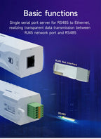 RS485 to Ethernet Serial Server CDEBYTE NA111-M DC 8～28V RS485 RJ45 TCP/UDP MQTT Small Size Modbus Industrial Grade AT Command