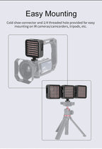 IR Infrared Fill Lights Photography Night Vision Ordro On-Camera Video Lamp 56pcs LED Beads for IR DSLR Digital Camcorder Camera