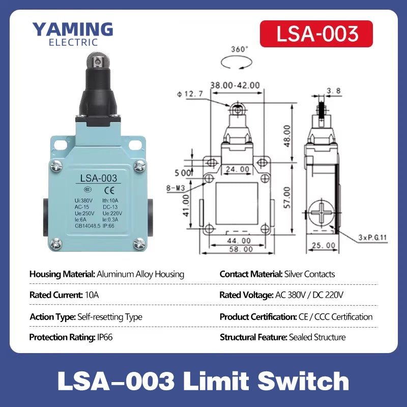 LSA Waterproof Travel Limit Switch LSA-001 LSA-003 LSA-012 LSA-021 LSA-031 LSA-061 LSA-071 LSA-081 Position Controller