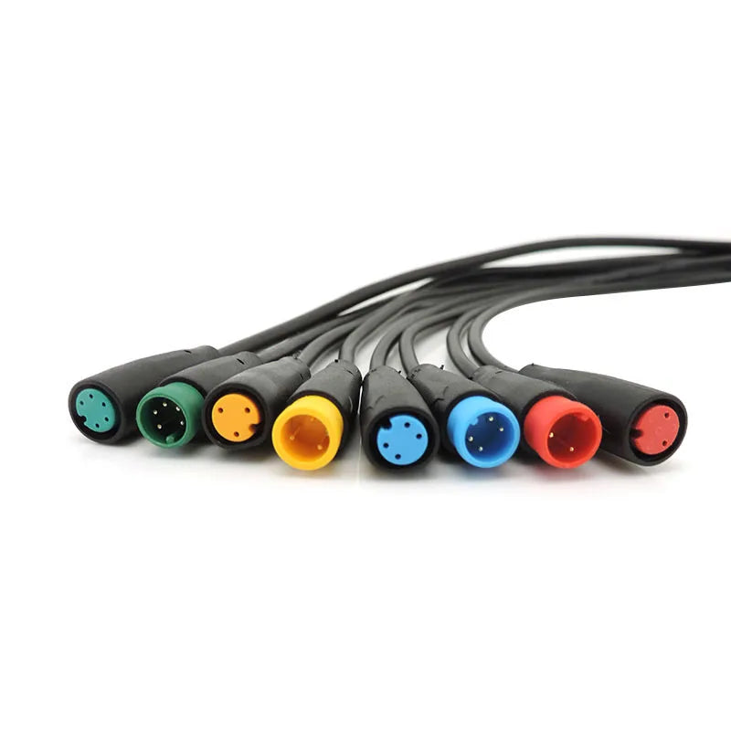 M8 2 3 4 5 6 Pin DC Electric Bicycle Butt Joint Plug waterproof female male Connector Wiring Scooter Brake Cable Signal 20CM