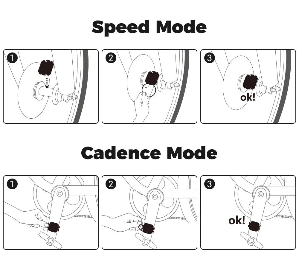 COOSPO BK467 Cadence / Speed Sensor Dual Mode Rpm Monitor Bluetooth 4.0 ANT+ Road Bike For Wahoo Garmin Computer