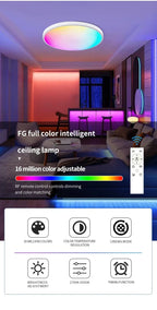 TUYA Intelligent LED Ceiling Light RGB Remote Dimming WiFi Bluetooth Decorative Light Living Room Bedroom Indoor Home Light