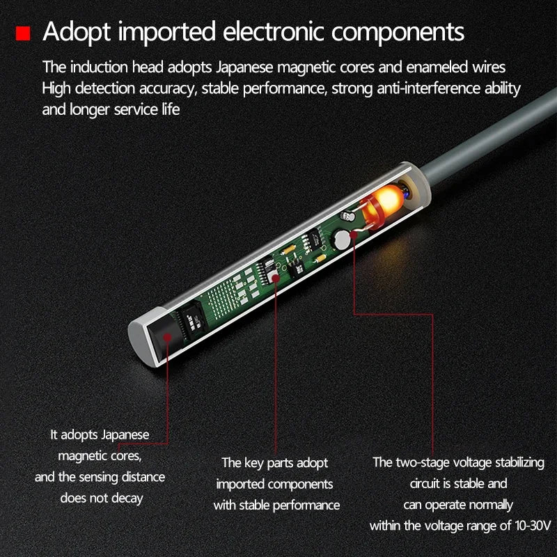 6.5 Capacitive proximity switch, material level, liquid level, material sensor, non-metallic sensor switch, water glass, wood
