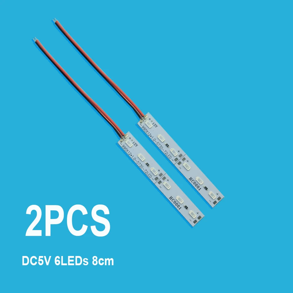 2PCS 8cm Hard LED Light Strip DC5V DC12V 6LEDs DC24V 12LEDs LED Bar Lights 5630 5730 LED Hard Strip Warm White Red Green Blue