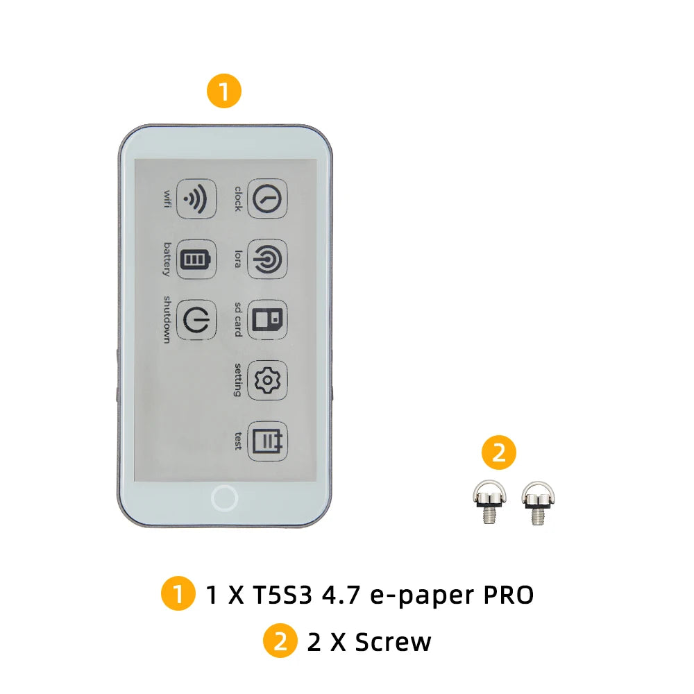 T5 E-Paper S3 Pro E-Ink Display ESP32-S3 4.7-inch E-Paper Module LoRa SX1262 TF Card RTC PCF8563 Touch Battery GPS