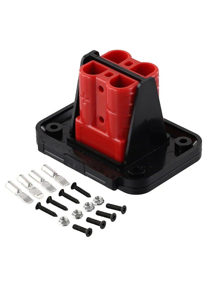 1 Set 50A Twin Dual Flush Mount Bracket For Anderson Plug Connector Flush Mounts Brackets Panel Cover For Caravan Yacht Panels