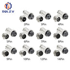 5/10/20Set GX12 GX16 GX20 2 3 4 5 6 7 8 9 10 12 14 15 Pin Docking Aviation Plug Socket Waterproof Circular Connector