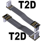 USB 2.0 Type C Ribbon Flat Cable Shielded Extension FPC Cable USB 2.0 USB-C 90 Degree Up/Down Angled Connectors 5CM-3M For TV PC