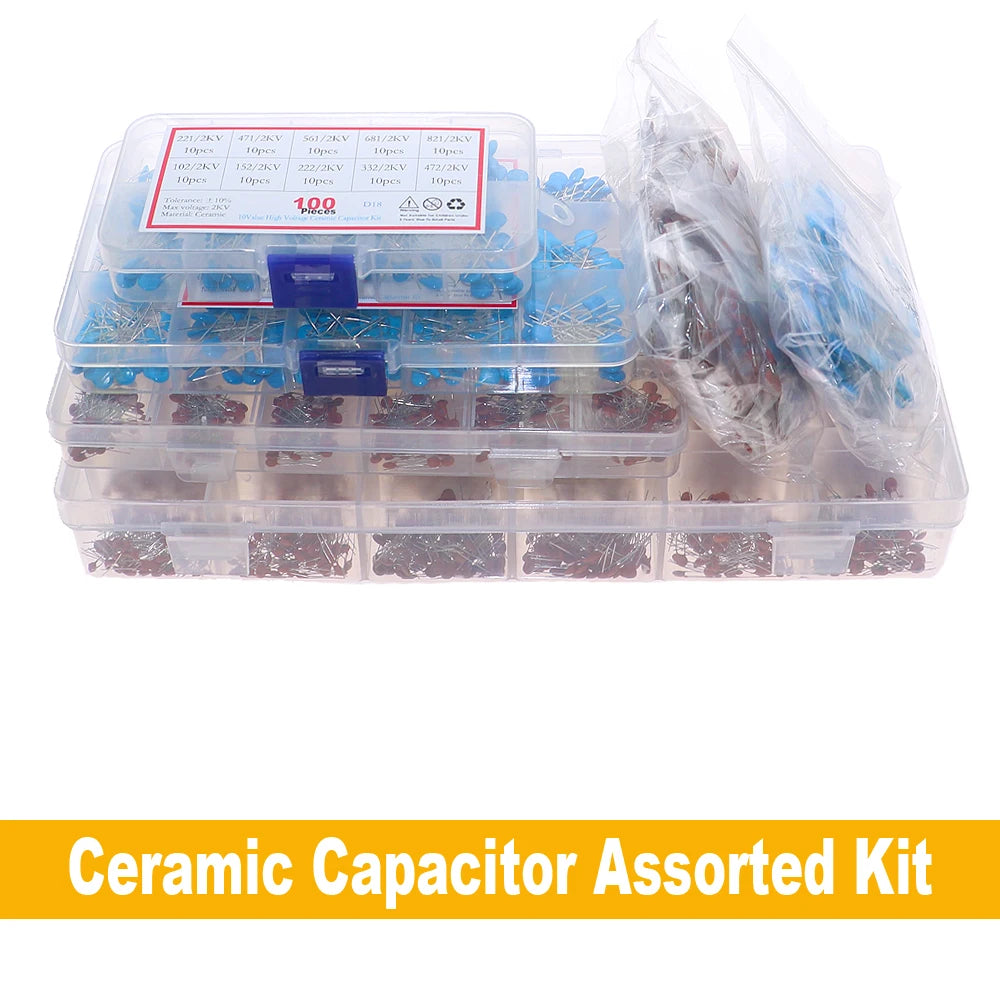 Ceramic Capacitor Assorted Kit Electronic Components Package Samples Diy Kit High voltage Ceramic Capacitor