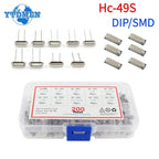 35-200pcs Crystal Oscillator Electronic Kit HC-49S DIP/SMD Ceramic Quartz Resonator Hc-49 Set 4Mhz 6Mhz 8Mhz 12Mhz 16Mhz 20Mhz