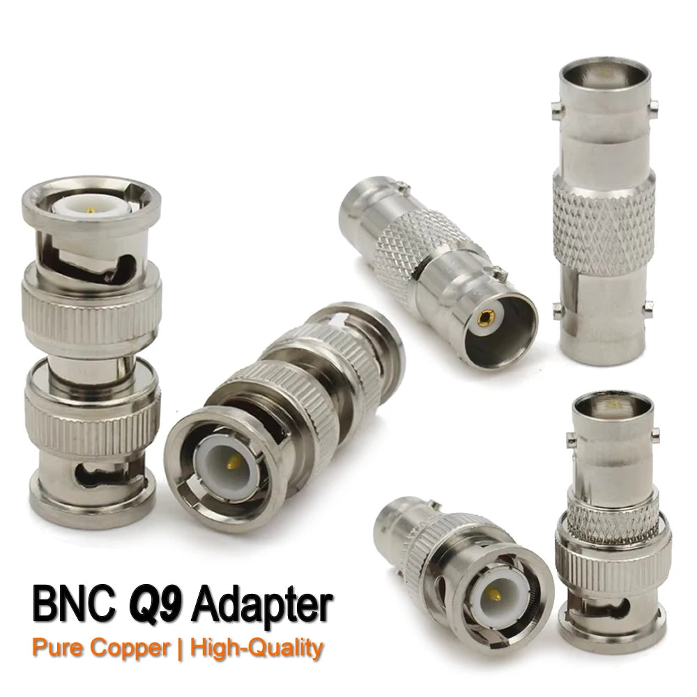 Q9 BNC To BNC Male Plug & Female Jack Connector Straight RF Coaxial adapter for radio antenna Wire Terminals High Quality