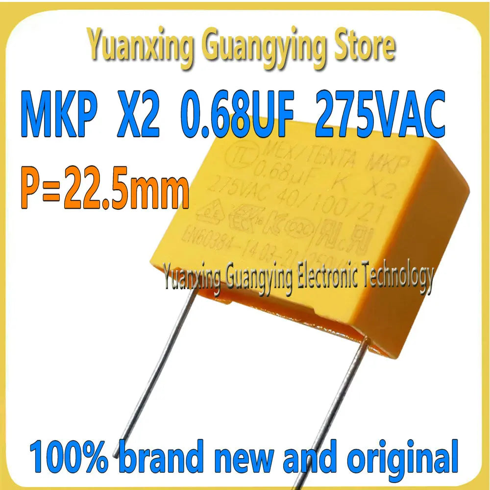 (10 pcs) 275VAC Polypropylene Film Capacitors X2 0.01 0.1 0.15 0.022 0.22 0.33 0.47 0.56 0.68 0.82 1μF 2.2μF Safety Capacitor