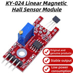 10-2PCS,KY-024 Linear Magnetic Hall Sensor Board Switch Speed Counting Hall Sensors Module For Arduino Diy KY024 Hall Sensor