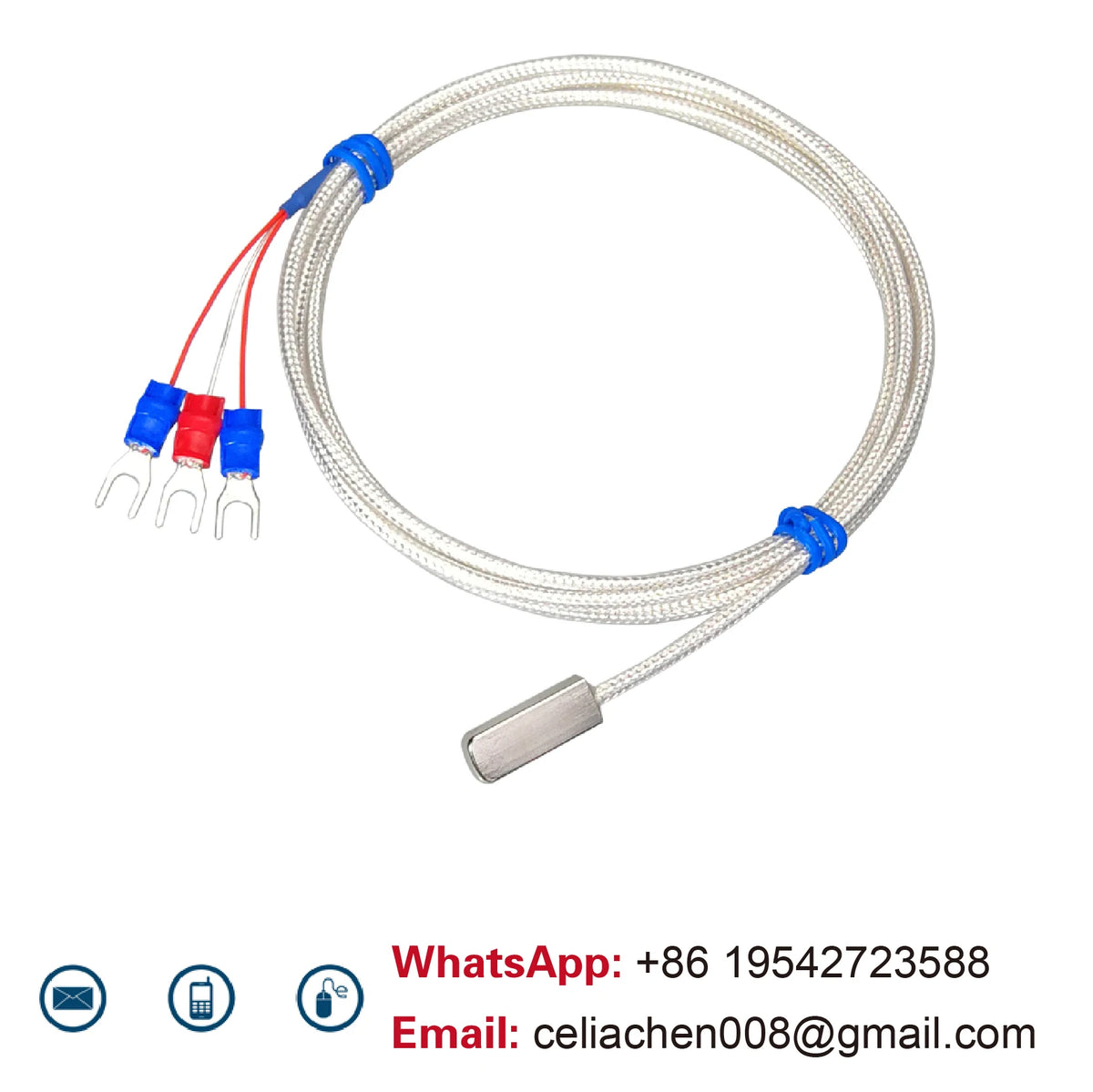 Adhesive RTD Stick-on Temperature Sensor Surface Mount RTD Pasted Type Surface End RTD Self-Adhesive RTD
