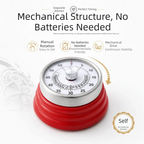 Magnetic Suction Countdown Alarm Clock 60 Minutes Battery Free Children Study Timer Mechanical Operation Visual Display