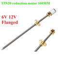 T5 Fast Thread N20 Decelerating Motor 160MM Long Screw Stainless Steel Flanged Various Rotating Speed