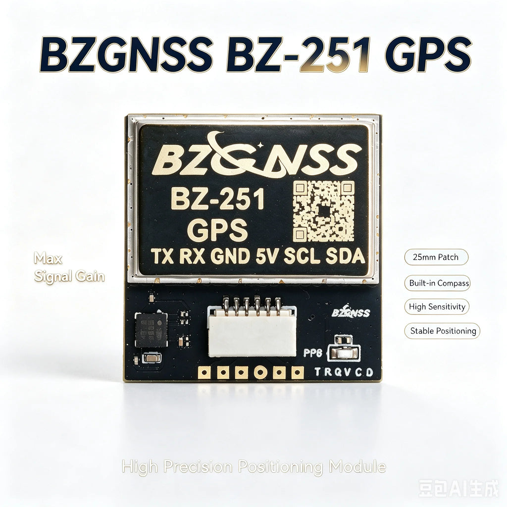 BZGNSS BZ-251 FPV GPS Module with QMC5883 Compass BN-880 Alternative 5V 115200 10Hz 72CH NMEA UBX for F405 F722 Fixed Wing Drone