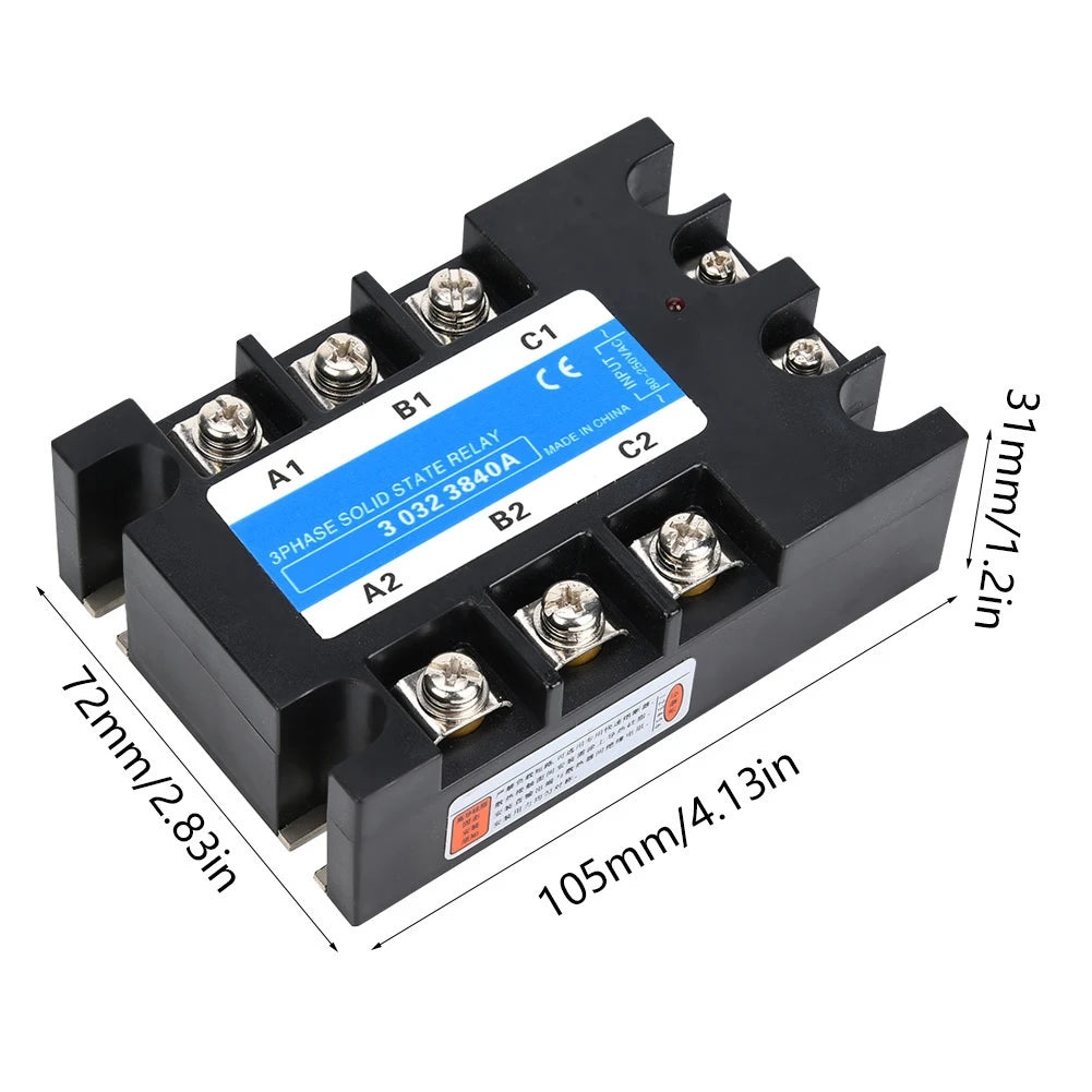 Three Phase Solid State Relay 80-250VAC Input SSR3 AC AC Electrical Equipment for CNC Machinery BERM-3 032