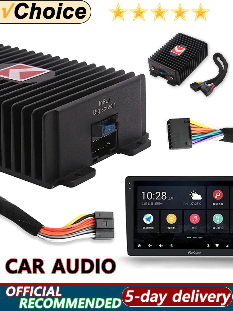 Car DSP Amplifier Hi-Fi Booster Audio Digital Sound Processors 4*80W for Android Speaker Subwoofer Power Car Radio Stereo