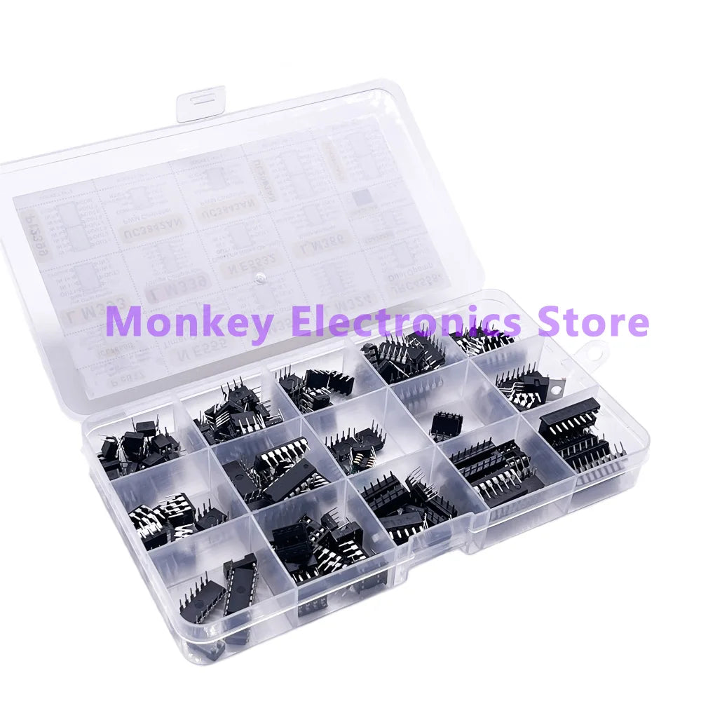 150pcs Integrated IC Circuits Chips Boxed PC817 ICL7660 NE555 LM358 JRC4558 LM393 LM339 Repair Appliances Send Clip Send Adapter