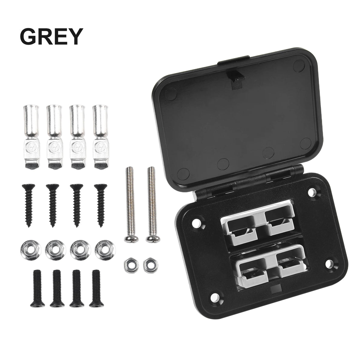 1 Set 50A Twin Dual Flush Mount Bracket For Anderson Plug Connector Flush Mounts Brackets Panel Cover For Caravan Yacht Panels