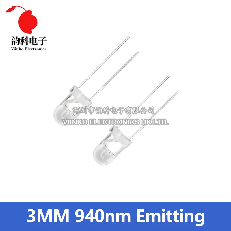10pairs 3mm 5mm 940nm LED Infrared Emitter and IR Receiver Diode Diodes 301A for arduino