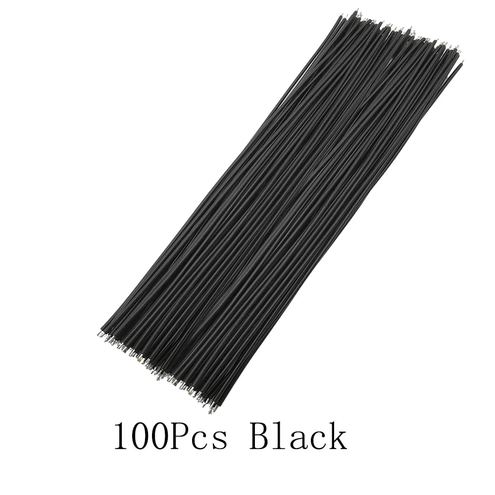 100Pcs 20AWG Breadboard Jumper Wire Cable PCB Solder PVC Flexible 1007 20AWG Tin-plating Electronic Connection Wires 10/15/20CM