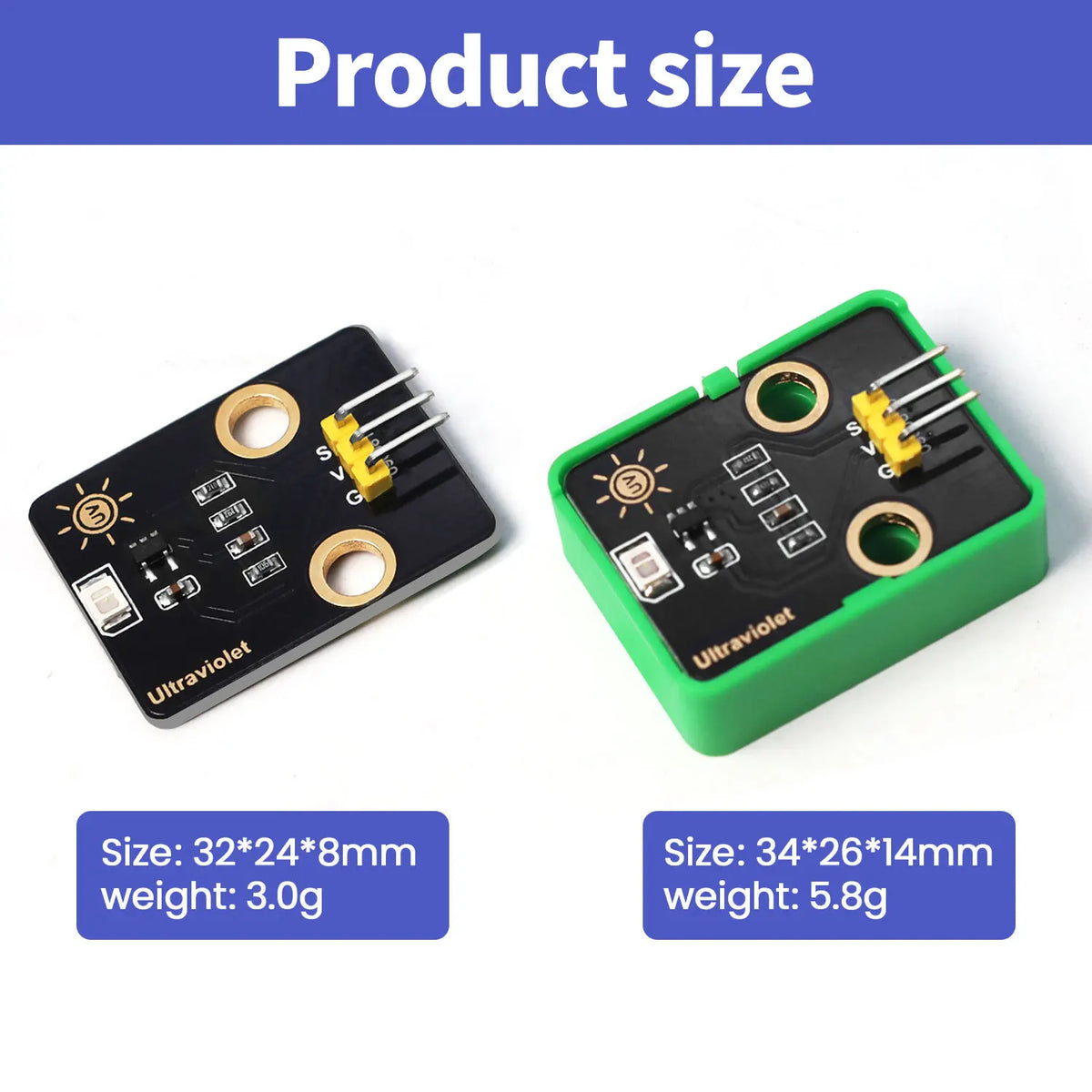 GUVA-S12SD Solar UV Ultraviolet Sensor DIY Electronic Building Blocks For Arduino/Kidsblock/Mixly/Python Programming
