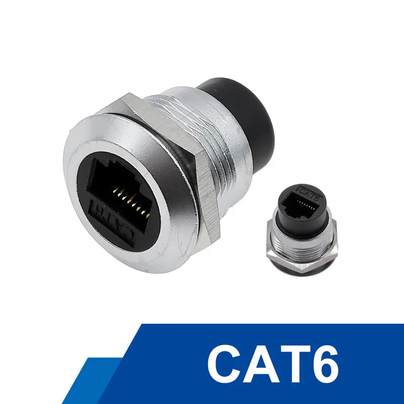 1Pcs Metal Round Socket Module D Type RJ45 Straight Through Network USB2.0 USB3.0 Connector Panel Mounting HDMI CAT6