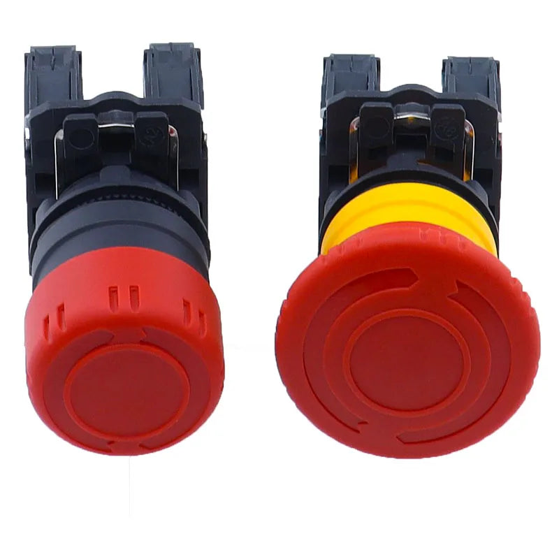 XB5-AS542 Plastic Emergency Stop Red Mushroom Head Size 30 40MM Push Button Switch Lock NO NC Normally Open AS545 22mm XB4 XB5