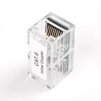 Linkwylan 2PCS Cat6 RJ45 Coupler Ethernet Cable Extender Connector Network Adapter Female to Female  Unshielded Transparent