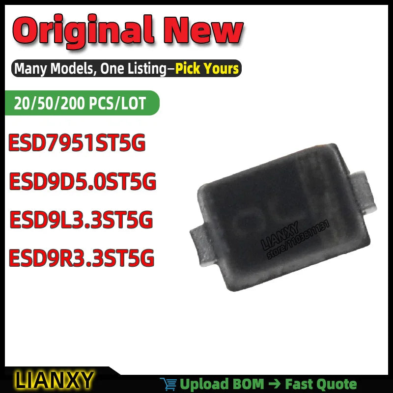ESD9R3.3ST5G ESD7951ST5G ESD9L3.3ST5G ESD9D5.0ST5G SOD-923 Unidirectional ESD Protection Diode New Original