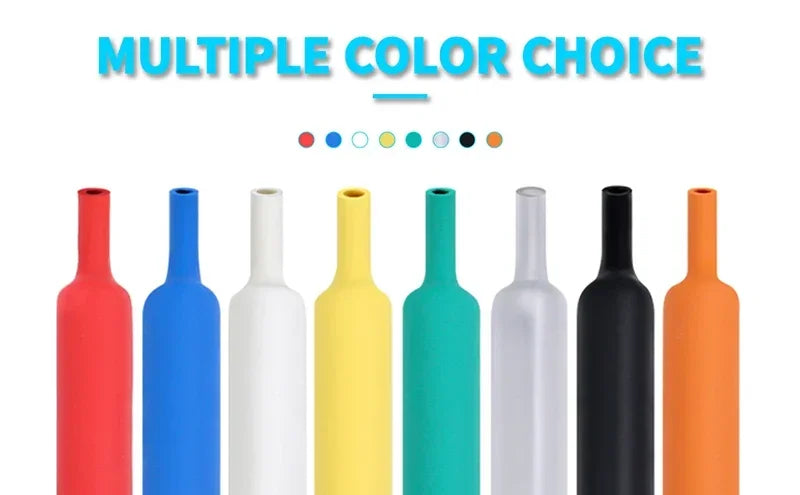 1~10m 3:1 Heat Shrink Tubing With Glue 1.6~ 50mm Transparent Double Wall Adhensive Polyolefin Sleeve Lined Wire Cable Protector