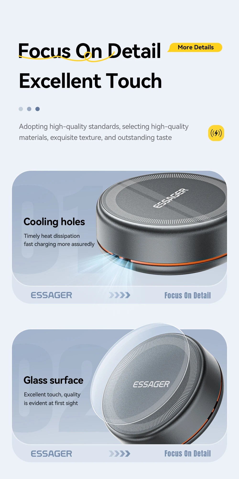 Essager 15W 3 in 1 Magnetic Wireless Charger With 96cm Retractable Type-C Cable For iPhone 16 15 14 13 Pro Max Airpods Watches