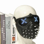 Bluetooth app LED Light Up Watch Dog 2 Masks Punk Rivet Mask Party Masquerade Costume Props Cosplay Mask for Halloween Party