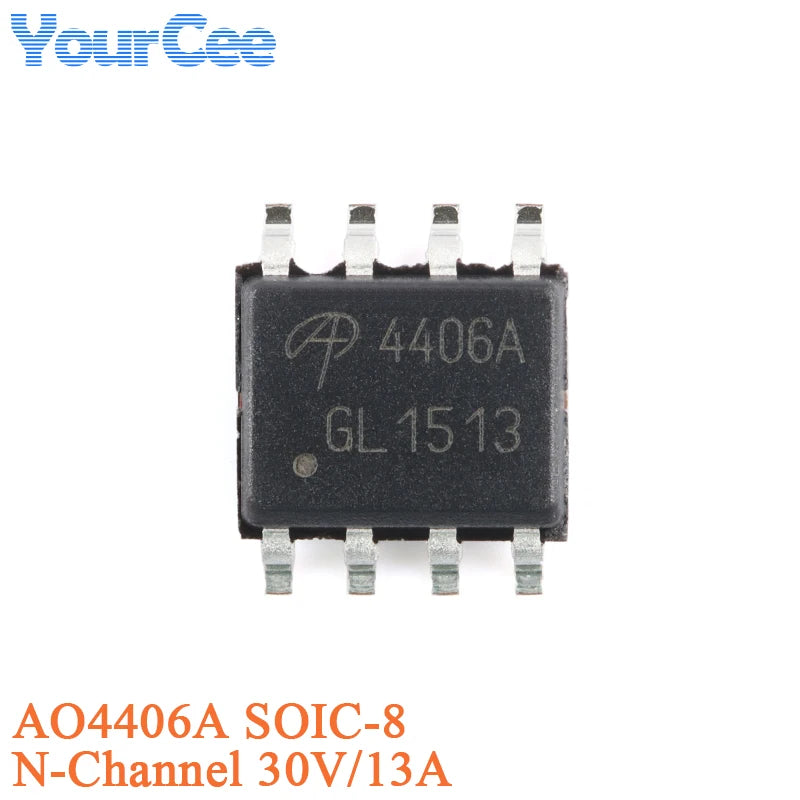 20pcs/5pcs AO4407A SOIC-8 4407A P-channel -30V/-12A SMD MOSFET Field Effect Transistor Chip AO4405AO4411 AO4413 AO4421 AO4435