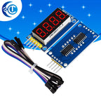 ‌4-Digit 7-Segment LED Display Module with 74HC595 Shift Register (Serial Interface) for Arduino