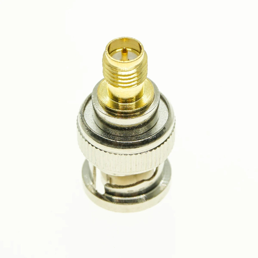 1Pcs SMA Male Female To BNC MAEL FEMALE Connector Jack Plug Q9 Flange Right Angle Coax conector set RF Copper Coaxial Adapter