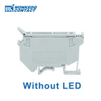 10Pcs UK5-HESI Screw Din Rail Terminal Block Fuse Holder 5*25mm 24V/220V LED With Disconnect Lever Wire Electrical Connector
