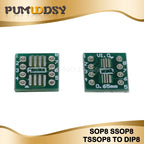 10PCS PCB Board SMD Turn To DIP 0805 0603 0402 SOT23 SOP MSOP SSOP TSSOP 8 10 14 16 20 24 28 SMT To DIP Adapter Converter Plate