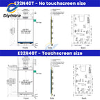 4.0-Inch Touch Screen ESP32 WiFi Bluetooth Development Board 320x480 Resolution ST7789 Driver ESP32-32E Module Type-C