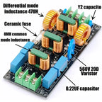 AB97-DC EMI Filter Four-Level Audio AC 220V Power Supply EMI 110V Differential Mode Common Mode EMC Safety Rules FCC 8A