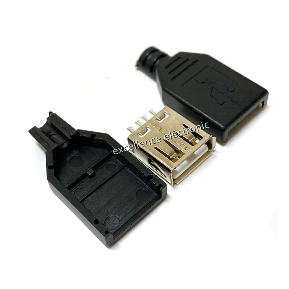 10Pcs USB Connectors Type B/Micro/Mini/USB2.0 Male Female Assembly Adapter DIY Soldering Repair Data Charging Plug Socket
