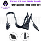 Modular Power Cable for Seasonic X-850, X-750, X-650 KM³ Modular, GPU PCIe 6+2Pin, CPU 4+4Pin, SATA, Molex IDE 4Pin, Main 24Pin