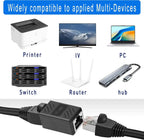 RJ45 Coupler Cat7 Cat6 Cat5e Ethernet Cable Extender Adapter 1 to 2 Dual Female RJ45 LAN Interface Ethernet Socket Connector