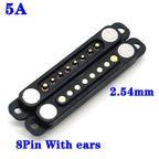 1sets DC 36V 5A Waterproof Magnetic Pogo Pin Connector 5Pin With Ears Pogopin Male Female Spring Loaded DC Power Socket