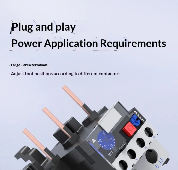 JR28 Series Thermal Overload Relay 25A 36A  Adjustable Current Motor Protection Electrical Overload Protector for AC Contactor